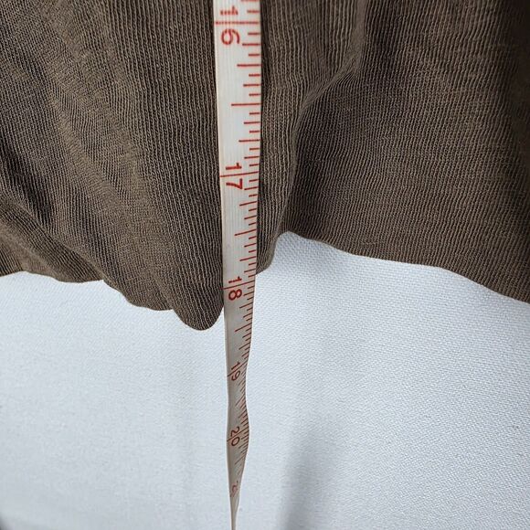 NWT Free People Ivy Reverse Seam V-neck Long Sleeved Top Size XL Neutral Y2K - Picture 7 of 7